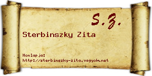 Sterbinszky Zita névjegykártya